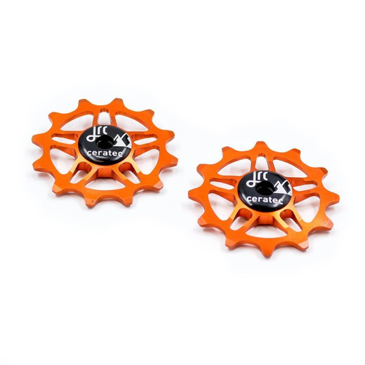 12T Non- Narrow Wide Pulley Wheels for SRAM Force / Red AXS Orange