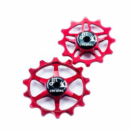 14/12T Ceramic Jockey Wheels for SRAM Eagle Red