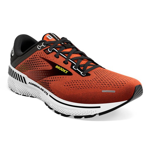 Brooks Adrenaline GTS 22 Hombre Orange/Black/White