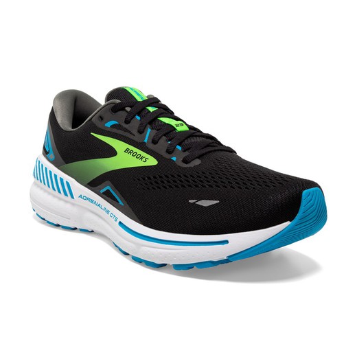 Brooks Adrenaline GTS 23 Hombre Black/Hawaiian Ocean/Green