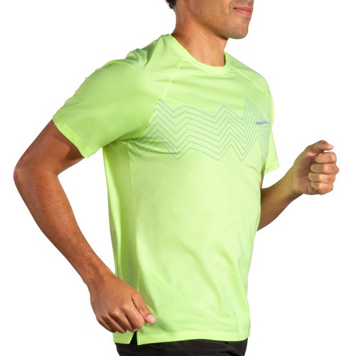 BROOKS CAMISETA ATMOSPHERE SHORT SLEEVE 2 LIME/ELEVATE