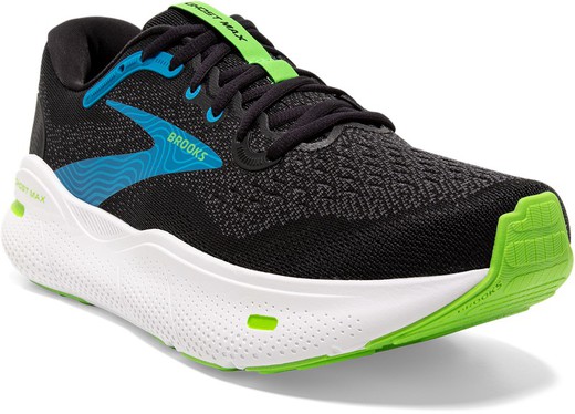 Brooks Ghost Max Man Black/Atomic Blue/Jasmine