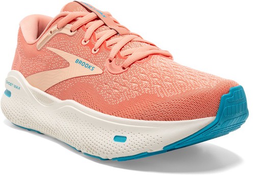 Brooks Ghost Max Woman Papaya/Apricot/Blue