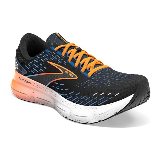 Brooks Glycerin 20 Hombre Black/Classic Blue/ Orange