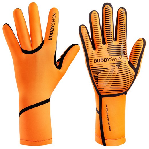 Buddyswim Guantes Neopreno Trilaminate Warmth 2.5  Naranja