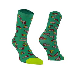 calcetines multiuso caña media Fyke verde flechas. Talla Unica.