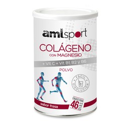 COLÁGENO con Mag. Vit C+ Vit.B1, B2, y B6 sabor fresa (350g) - Polvo