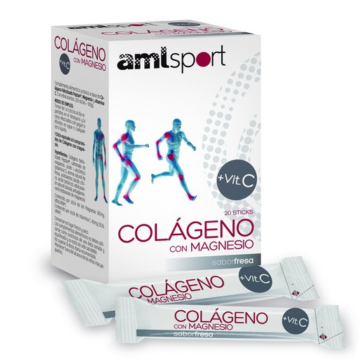 COLÁGENO con Magnesio +Vit.C Fresa (20 sticks)