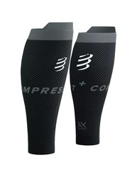 Compressport Calf Sleeves pantorrillera Oxygen R2 Black / Steel Grey