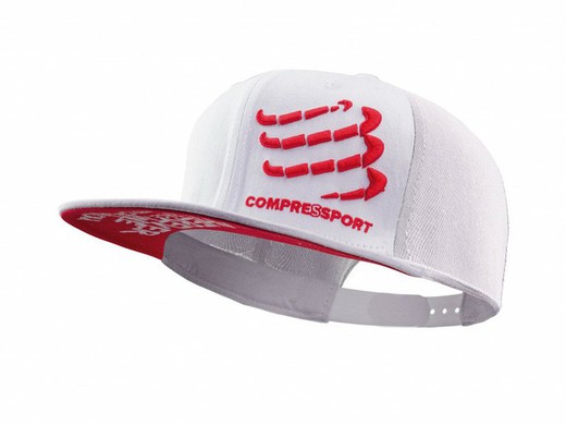 COMPRESSPORT GORRA PLANA NEGRA/ROJA/BLANCA