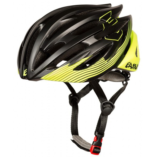 Eassun casco de ciclismo MARMOLADA Negro Amarillo Fluor.  2 TALLAS