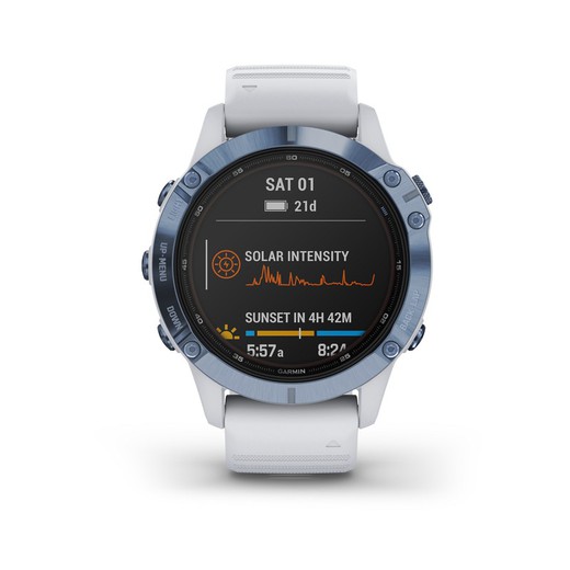 garmin fenix 6 pro solar mineral blue