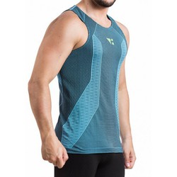 COMPRESSPORT Camiseta Sin Mangas running hombre AZUL — Tri For Fun