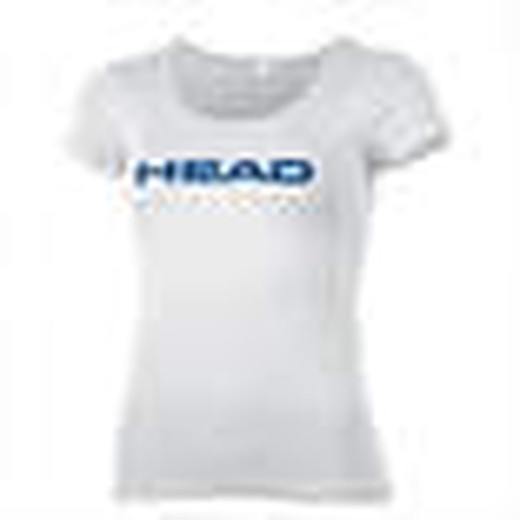 Head Swimming T-Shirt W'sYL Lady Long Blanco - Azul Claro