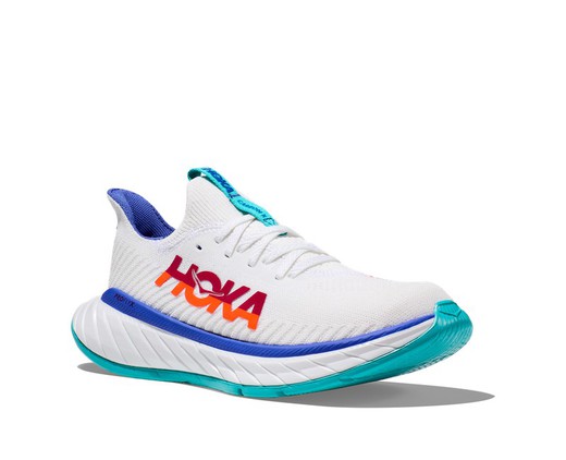 Hoka CARBON X 3  Hombre WHITE/FLAME