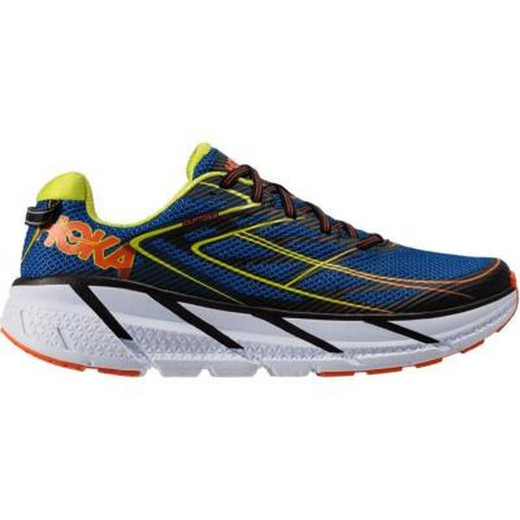 HOKA CLIFTON 3 BLUE RED ORANGE