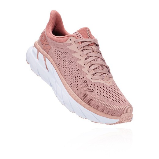 HOKA CLIFTON 7 MUJER MISTY ROSE/BROWN