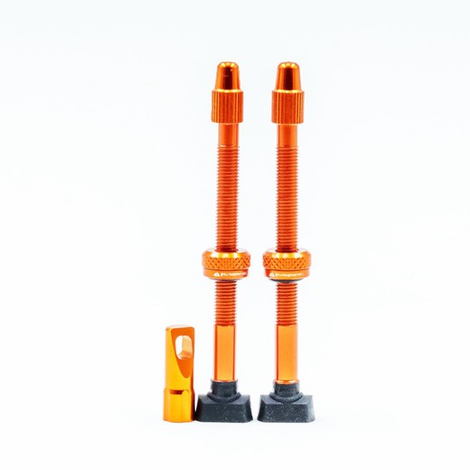 JRC 68mm Aluminium Tubeless Valve Kit Orange