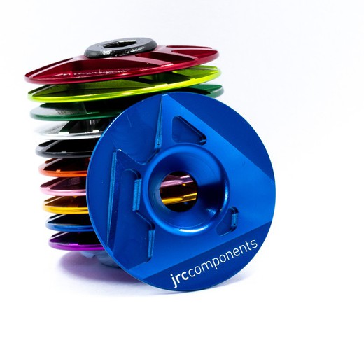 JRC Ahead Stem Top Cap | Aluminium | JRC Logo Blue