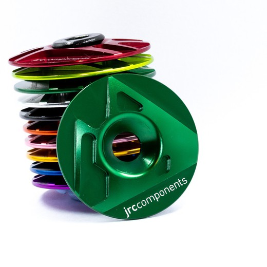 JRC Ahead Stem Top Cap | Aluminium | JRC Logo EmeraldGreen