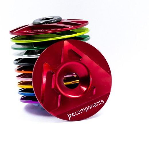 JRC Ahead Stem Top Cap | Aluminium | JRC Logo Red