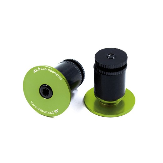 JRC Alloy Handlebar End Plugs |  Acid Green