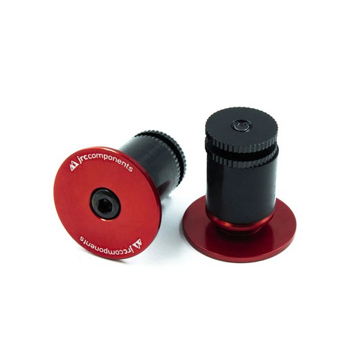 JRC Alloy Handlebar End Plugs |  Red