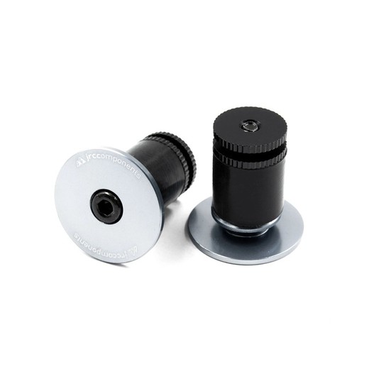 JRC Alloy Handlebar End Plugs |  Silver