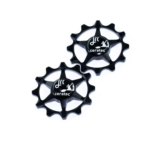 JRC Narrow Wide 12t Ceramic Jockey Wheels Black/Black