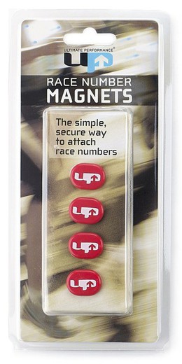 MAGNETIC RACE NUMBER HOLDERS RED/ IMANES PORTA-DORSAL ROJO