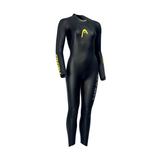 HEAD Neopreno OPENWATER FREE 3.2 mujer negro amarillo FINA APPROVED