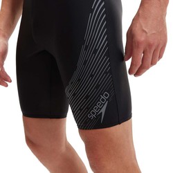 Speedo Mens Medley Logo Jammer Black/Usa Charcoal