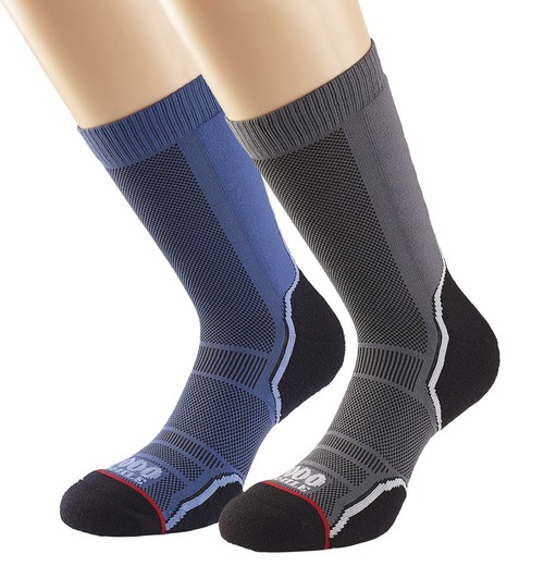 ULTIMATE PERFORMANCE TREK SOCK - 2 PARES - NAVY/CHAR