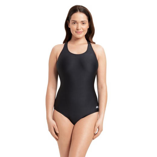 Zoggs Bañador Cottesloe Flyback Mujer Negro