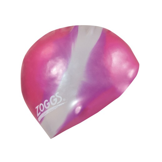 Zoggs Gorro Natación Silicone   Multi Colour Rosa/Plateado