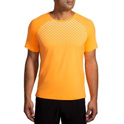 BROOKS CAMISETA ATMOSPHERE SHORT SLEEVE 2 ORANGE POP/TEMPO PRINT