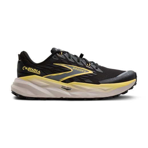 Brooks CASCADIA 19 Hombre Black/Yellow/Chateau