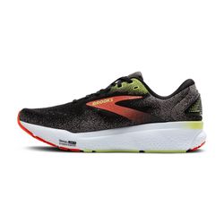 Brooks Ghost 16 Black/Mandarin Red/Green
