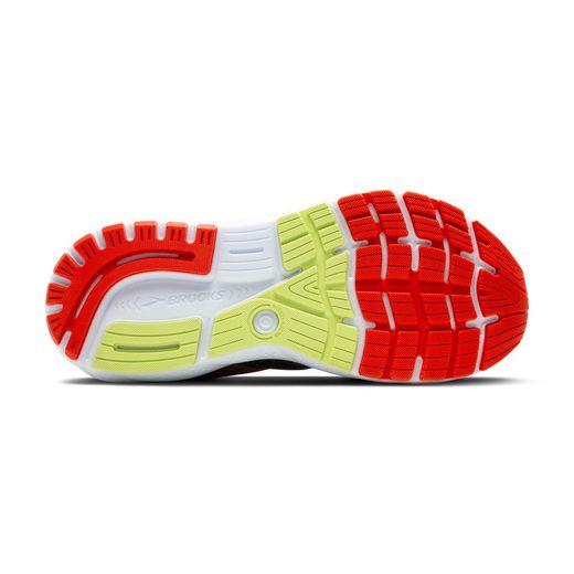 Brooks Ghost 16 Black/Mandarin Red/Green