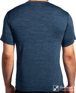Brooks Luxe Short Sleeve Htr Blue Slate