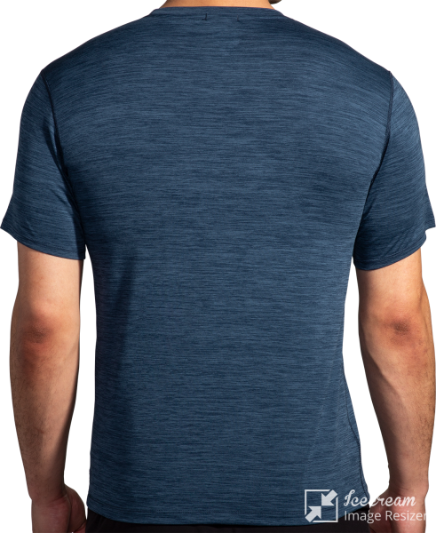 Brooks Luxe Short Sleeve Htr Blue Slate