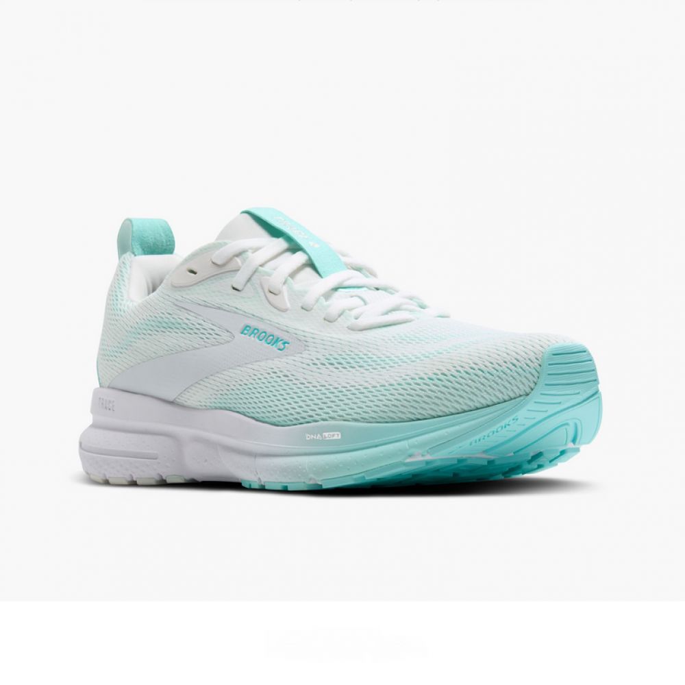 Brooks Trace 4 Bright White/Limpet/Oyster 10