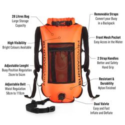 Buddyswim Boya Mochila 28 litros Naranja.