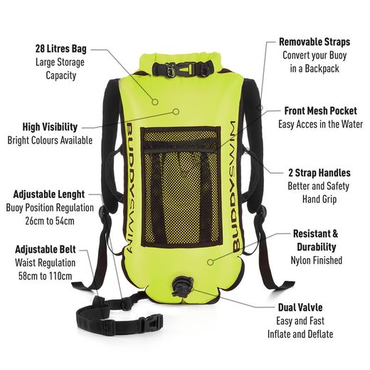 Buddyswim Boya Mochila 28l Amarilla