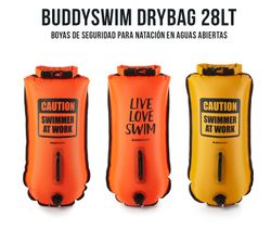 BUDDYSWIM BOYA NATACION AGUAS ABIERTAS. NARANJA LIVE LOVE SWIM 28LT
