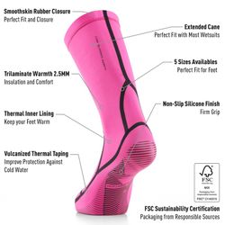 Buddyswim Calcetines - Escarpines Neopreno Trilaminate Warmth 2.5 Rosa