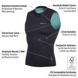 BUDDYSWIM Chaleco de Neopreno Trilaminate Warmth 1.5mm