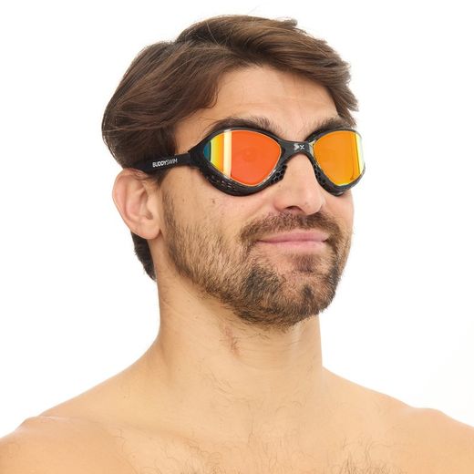 Buddyswim Goggles OzeanX Black/Orange Mirror