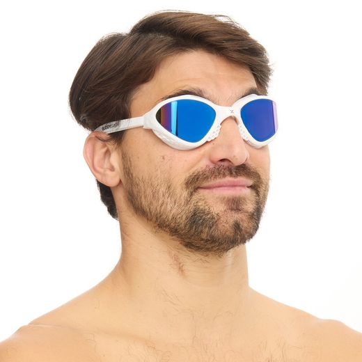 Buddyswim Goggles OzeanX White/Blue Mirror