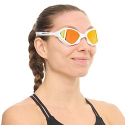 Buddyswim Goggles OzeanX White/Orange Mirror